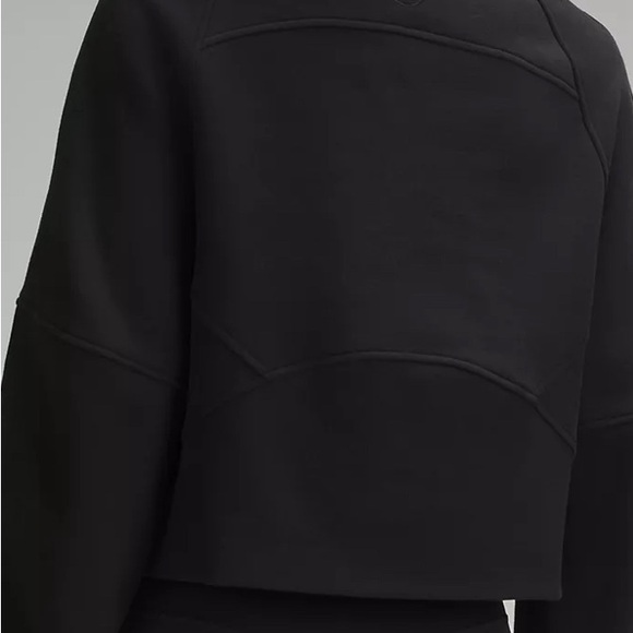 Lululemon Black Scuba Oversized Pullover WordMark XS/S - Picture 2 of 5